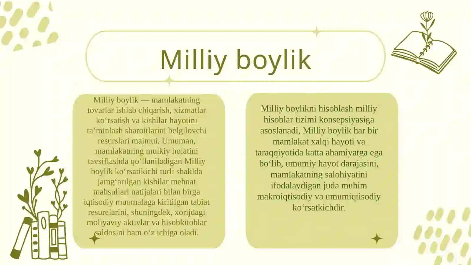 Milliy boylik dinamikasi va milliy boylikdan foydalanish ko'rsatkichlari 3