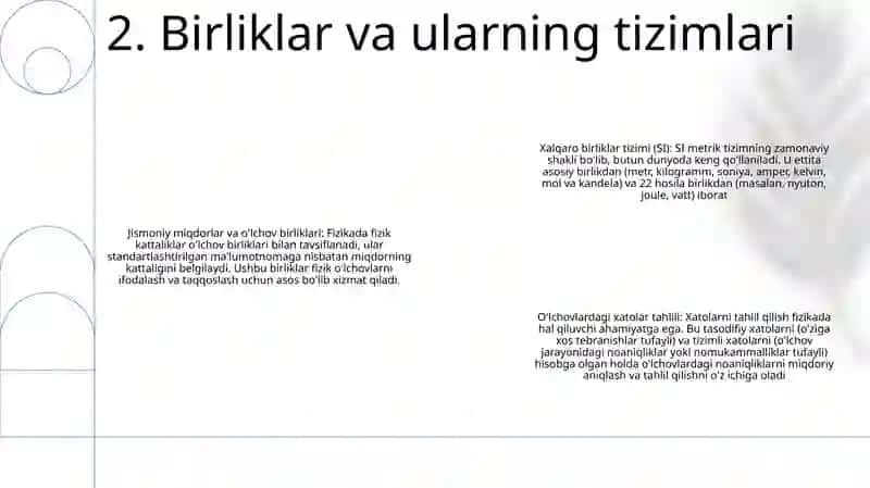 Fizik Kattaliklar Va Ularning Birliklari. Xatoliklar Nazariyasi 3