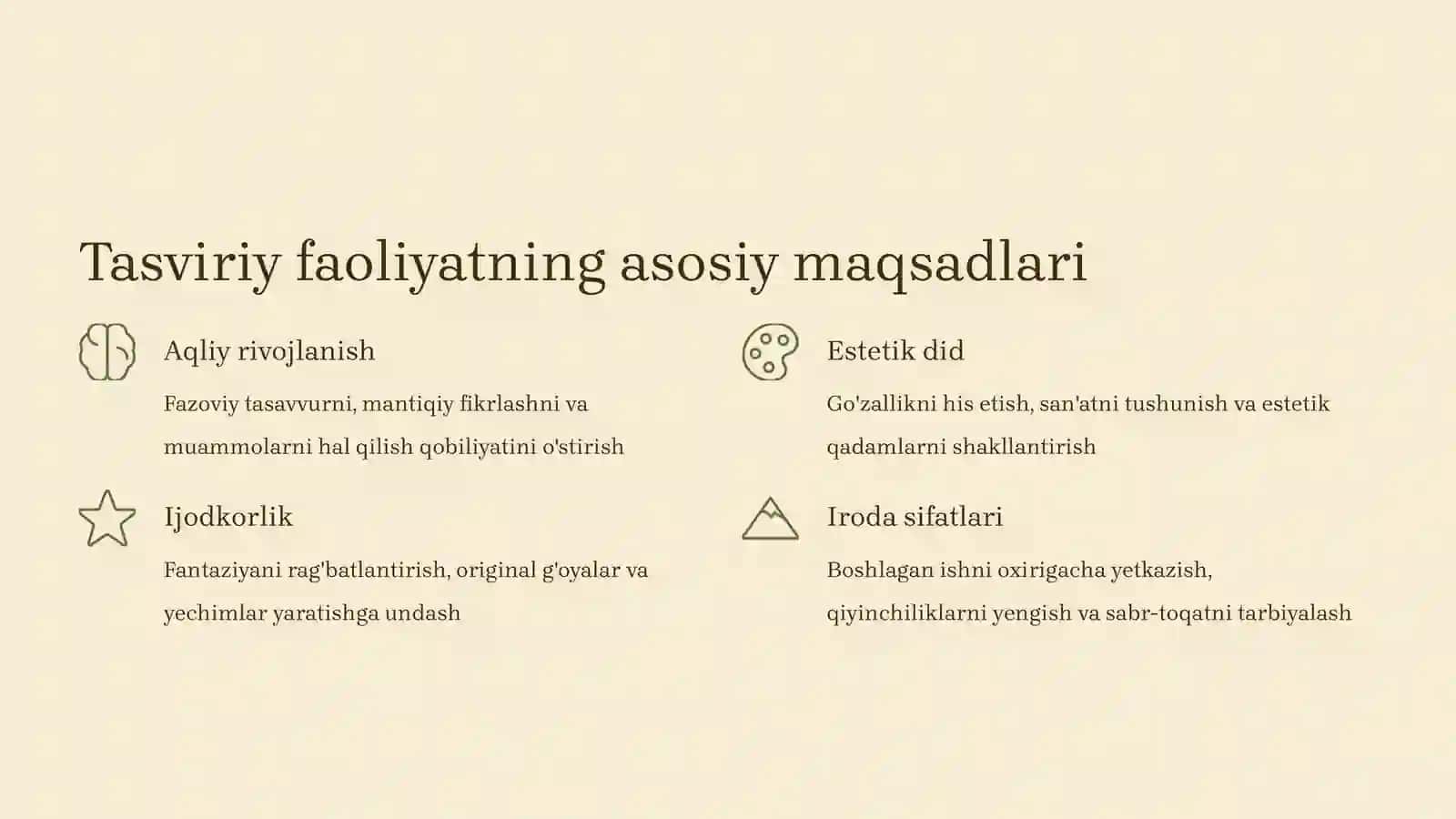 Tasviriy faoliyatning ahamiyati 3