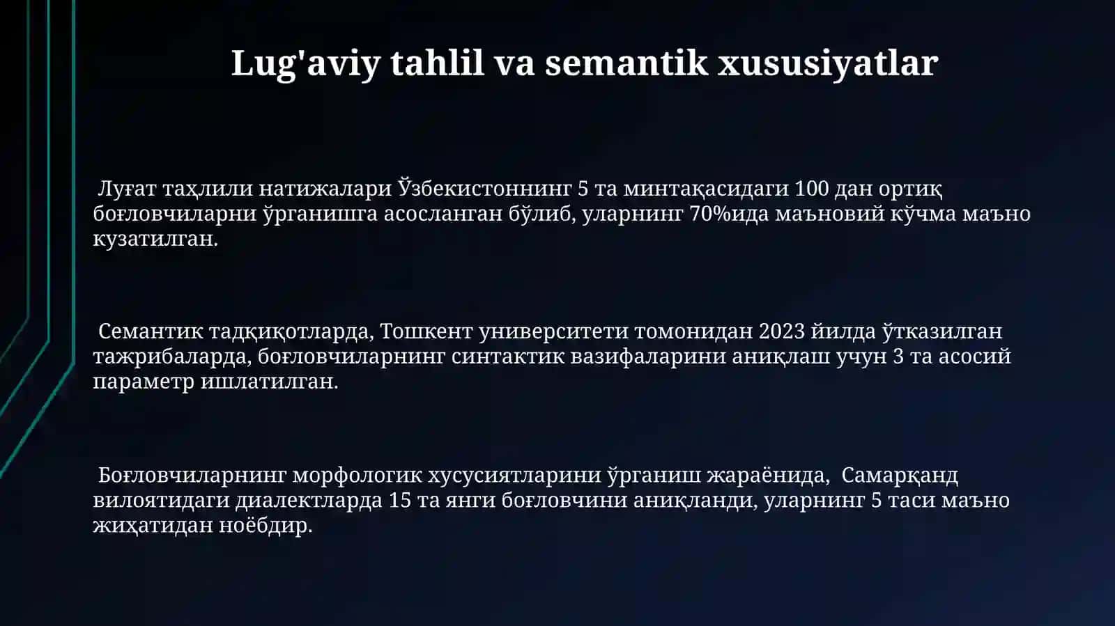 Boĝlovchilarga doir tadqiqotlar tahlili 3