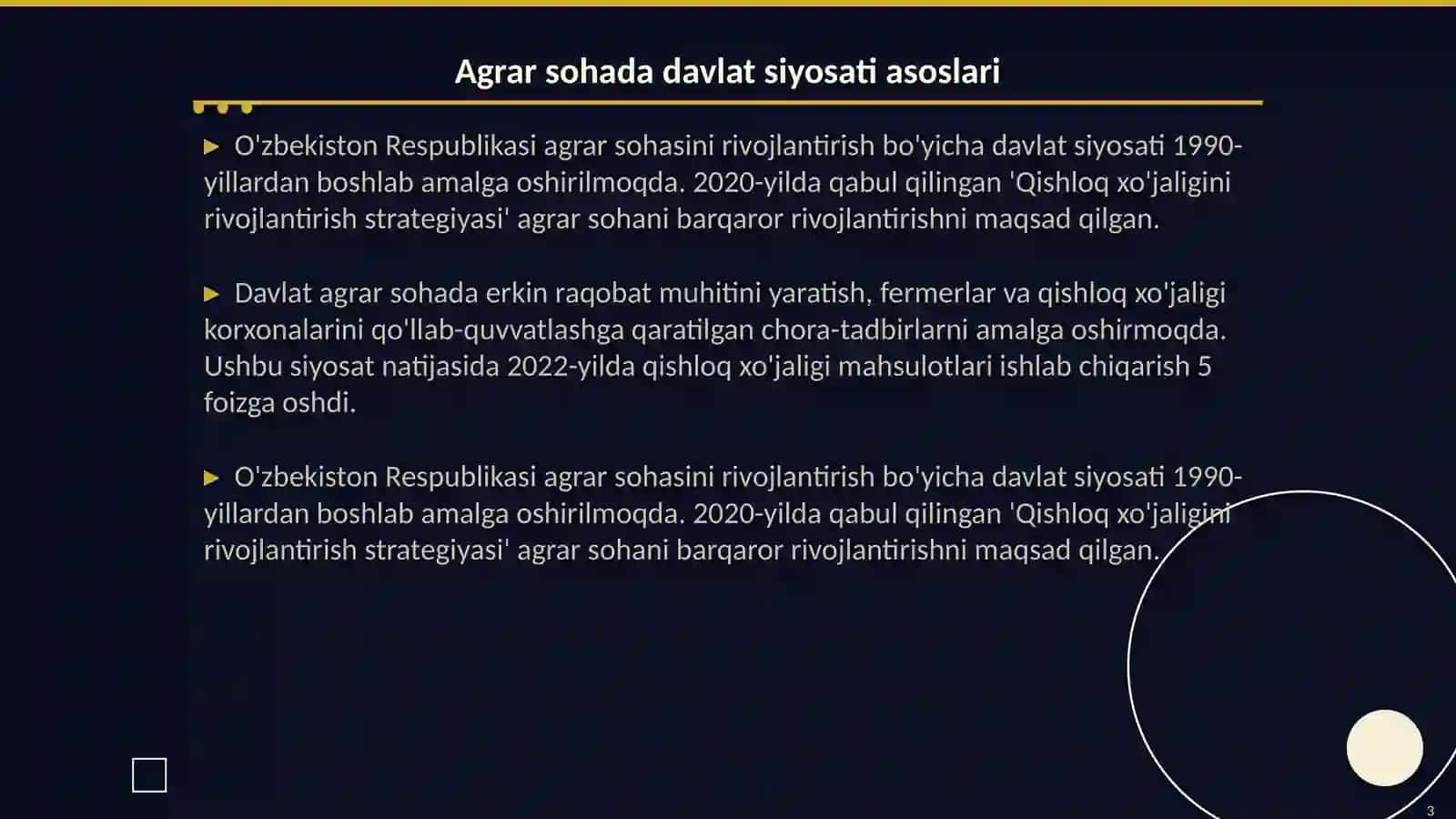 Agrar sohani davlat tomonidan tartibga solish va qo'llab - quvvatlash 3