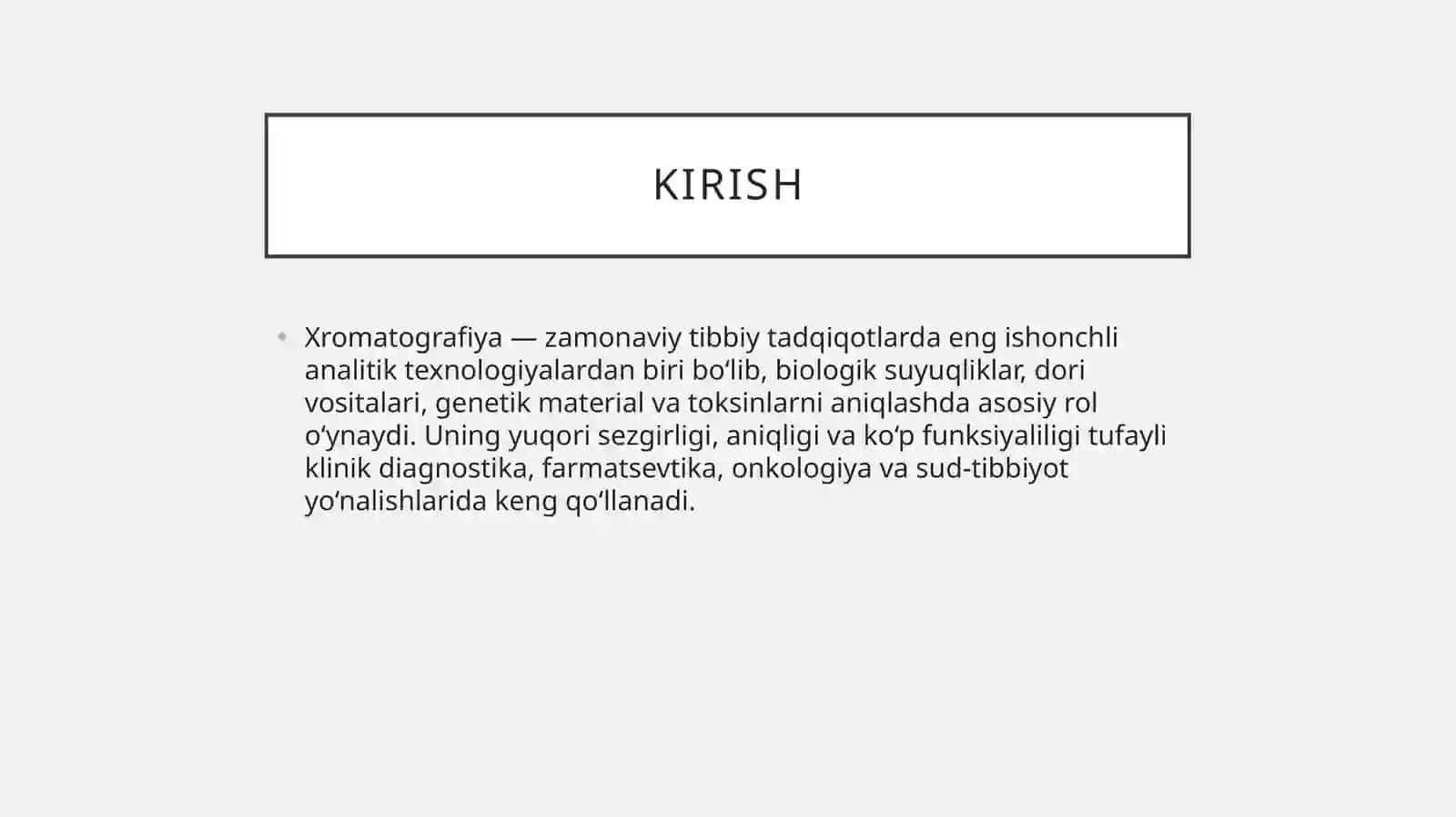 Xromatografiyaning tibbiy izlanishlardagi imkoniyatlari 3