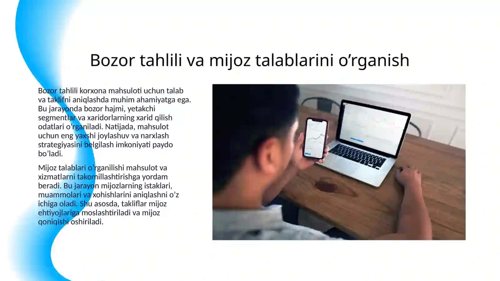 MAHSULOTNI SOTISH HAJMINI OSHIRISH IMKONIYATLARINI ANIQLASH HAMDA KORXONA AMALIYOTIGA TADBIQ ETISHNI KO'RSATIB BERISH 3