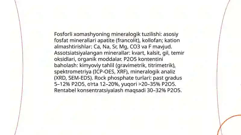 Fosfirli ham oshyolardan fosfat kislotasin olish texnalogiyasi. 3