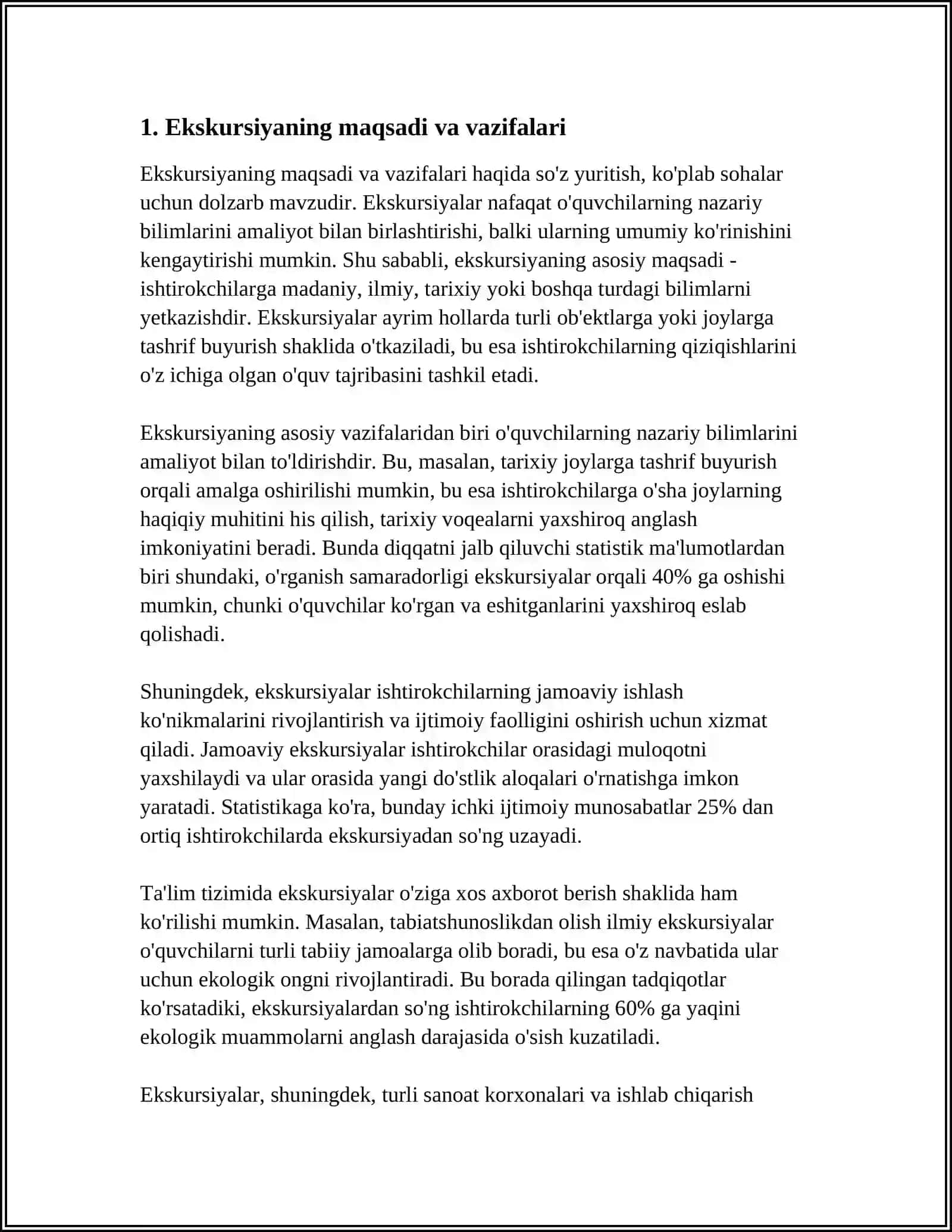 TABIIY FANDAN EKSKURSIYA TASHKIL ETISH VA OʻTKAZISH USULLARI 3