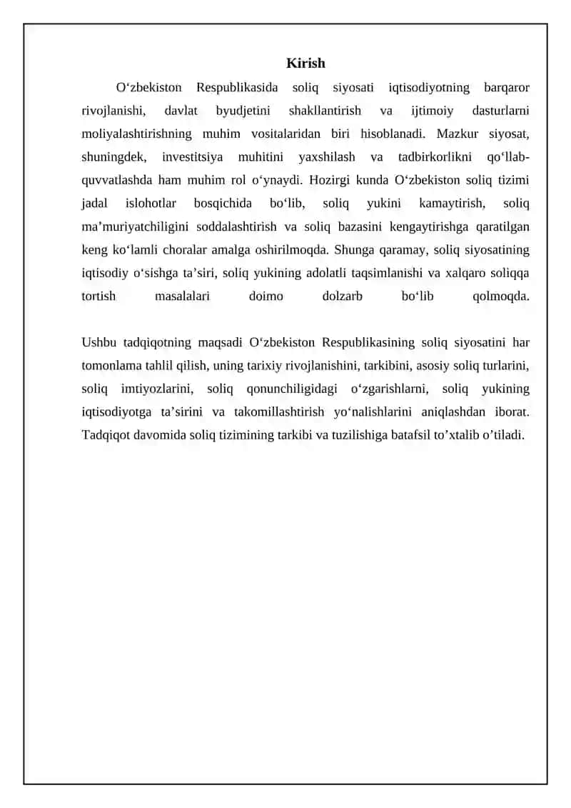 Oʻzbekiston respublikasi soliq siyosati va uning xususiyatlari 3
