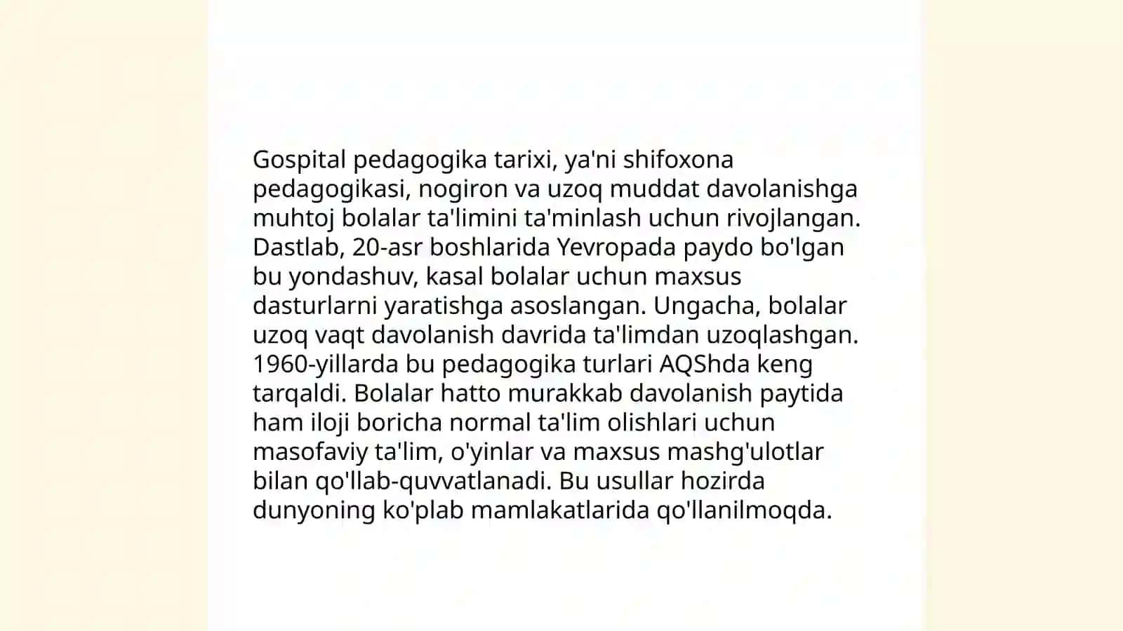 Gospital pedagogika va uning xususiyatlari 3