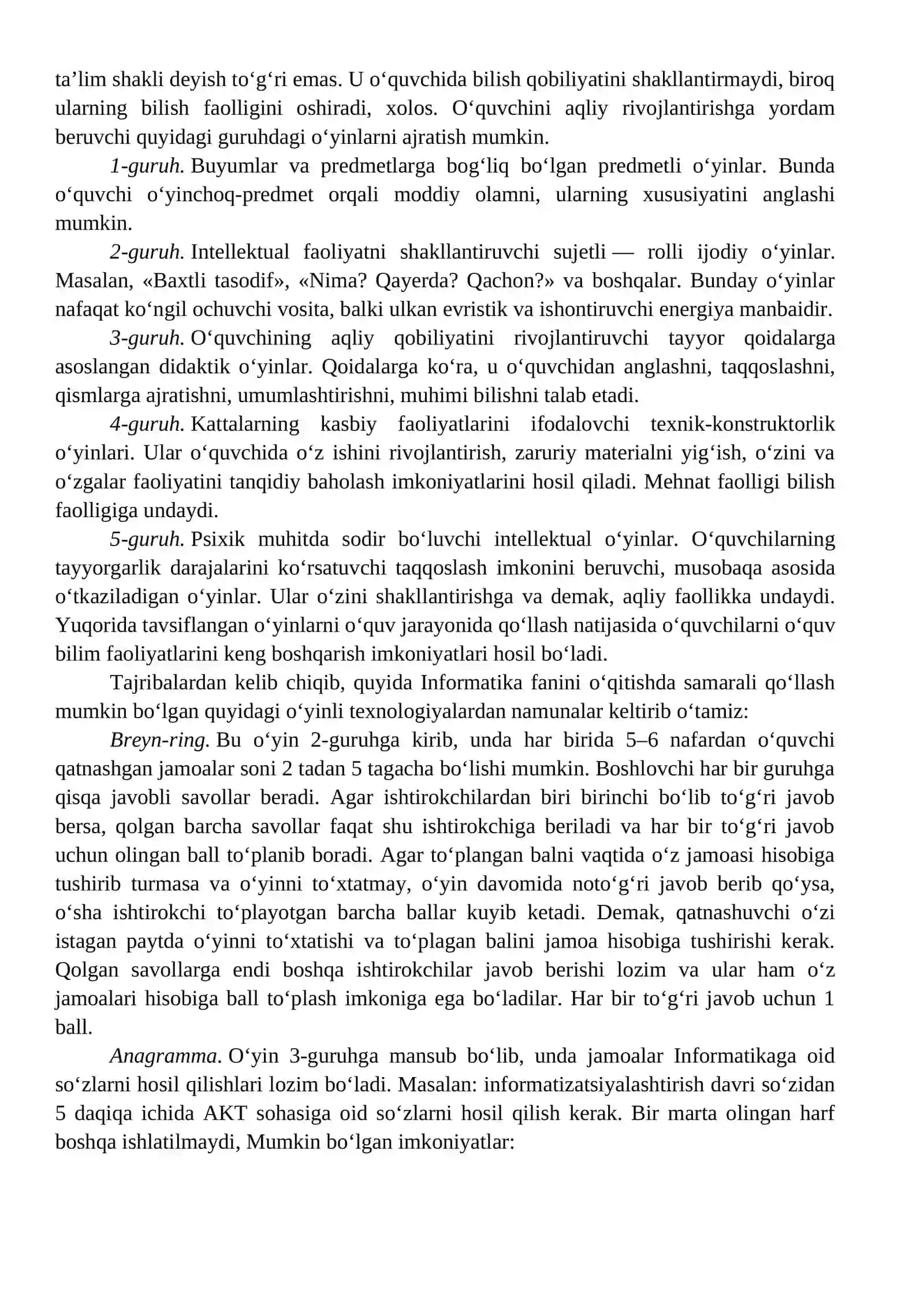O‘qitishda o‘yinli texnologiyalardan foydalanish 3