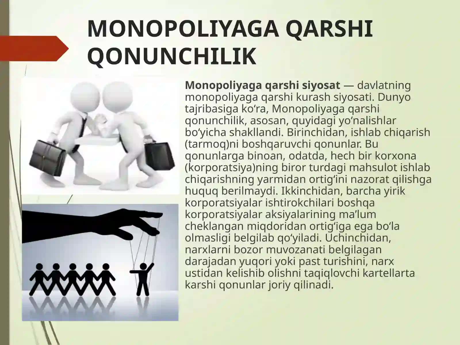 ANTIMONOPOL QONUNCHILIK VA MONOPOLIYA ULARNI TARTIBGA SOLISH 3
