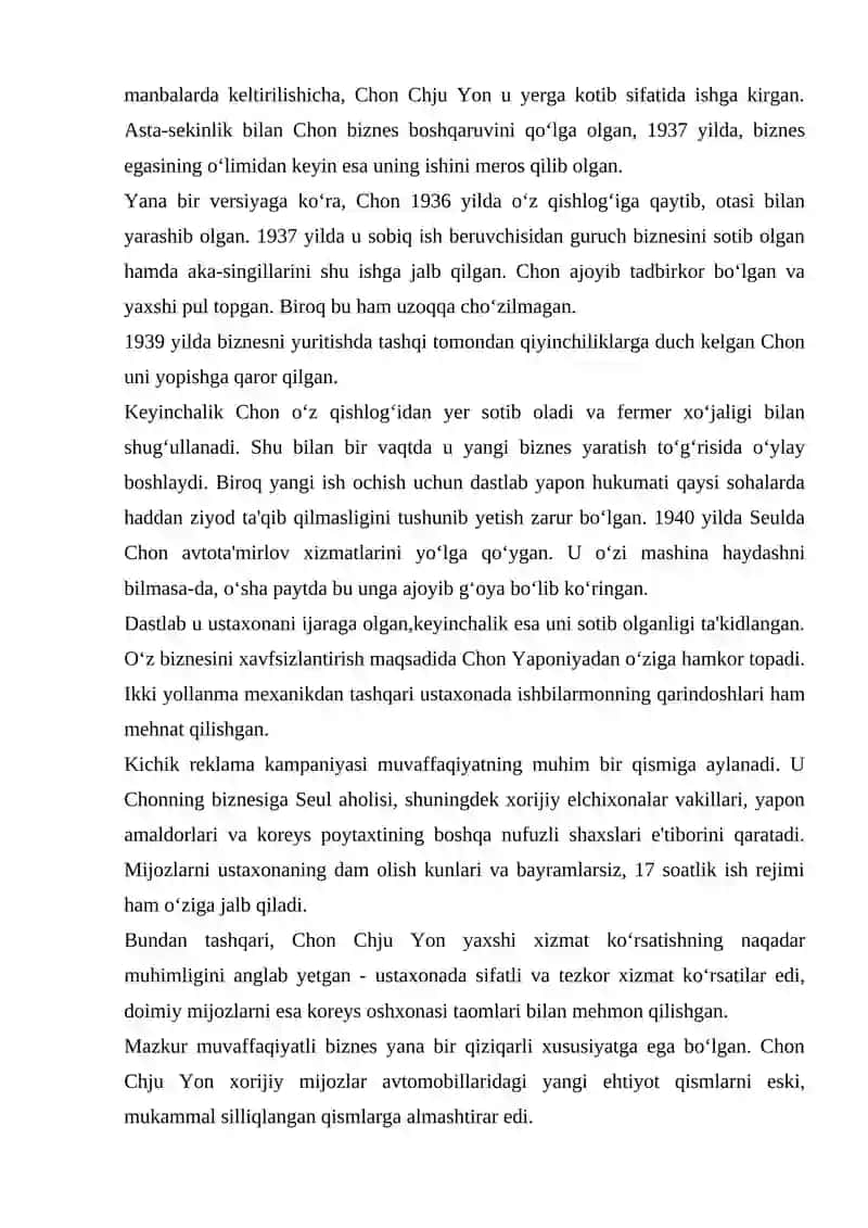 Hyundai asoschisi Chon Chju Yonning hayot yo‘li 3