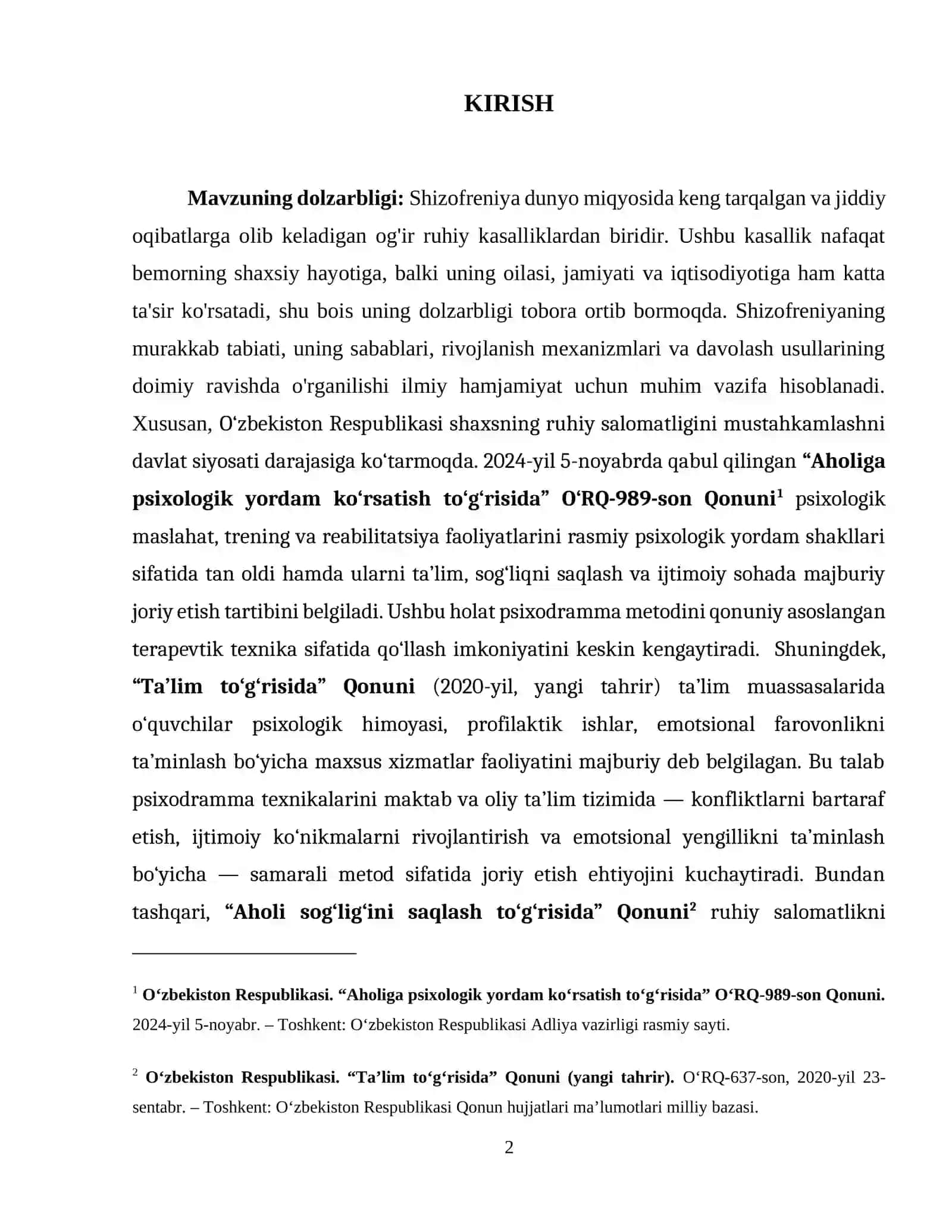 SHIZOFRENIYA: KLINIK TASNIFI VA PSIXOTERAPEVTIK YONDASHUVLAR 3