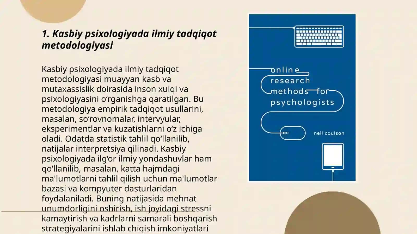 Kasbiy psixologiyaning ilmiy tadqiqot metodlari 3