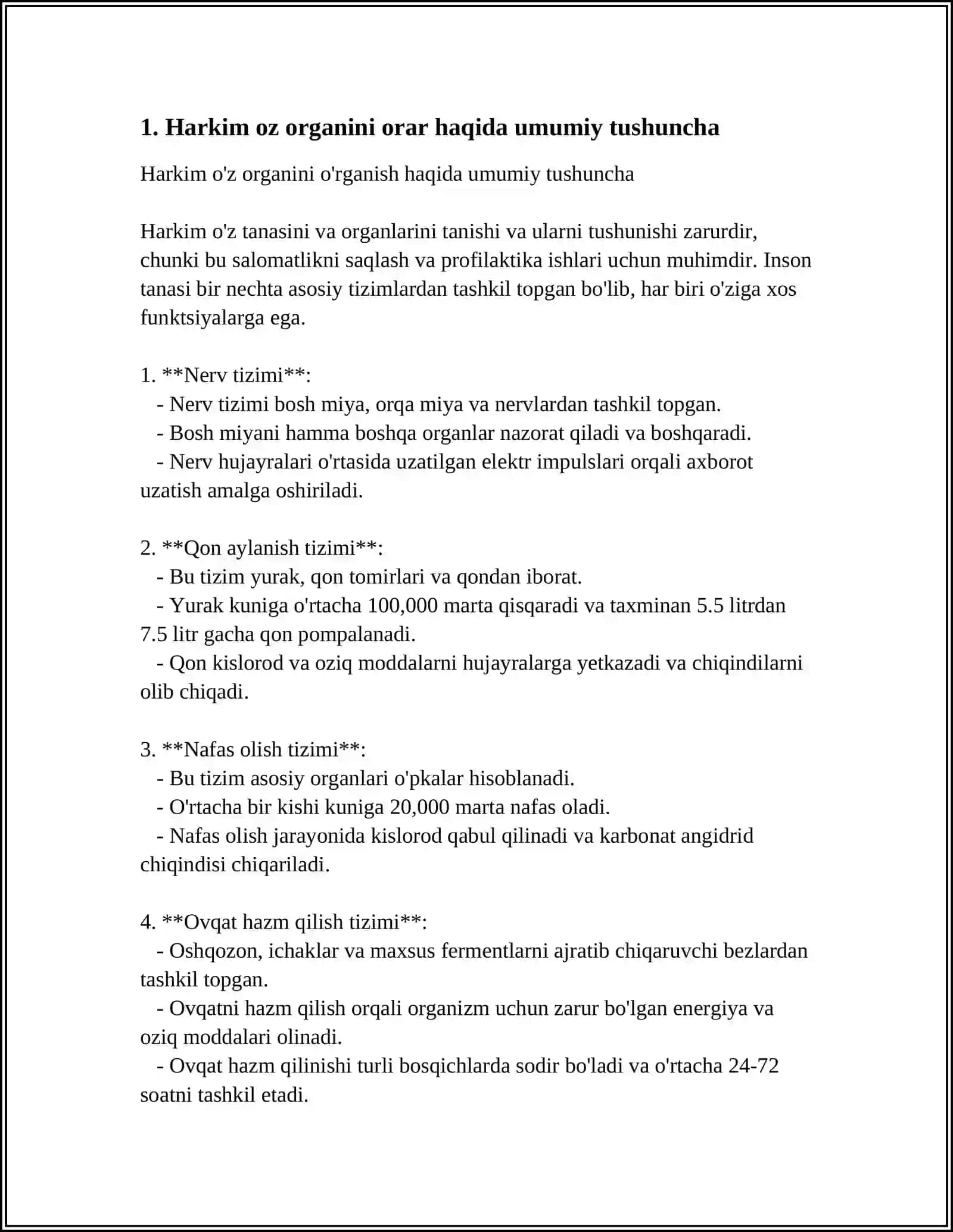 Harkim o'z organini orar 3
