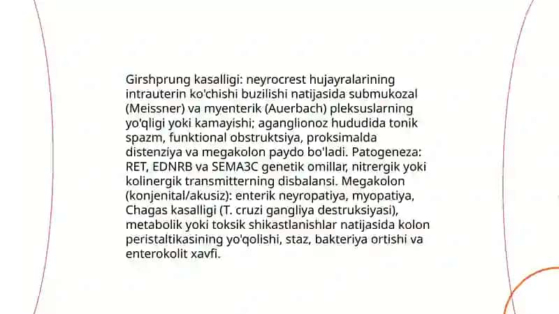 Megakolon va Girshprung kasalliklarlarida operatsiyalar 3