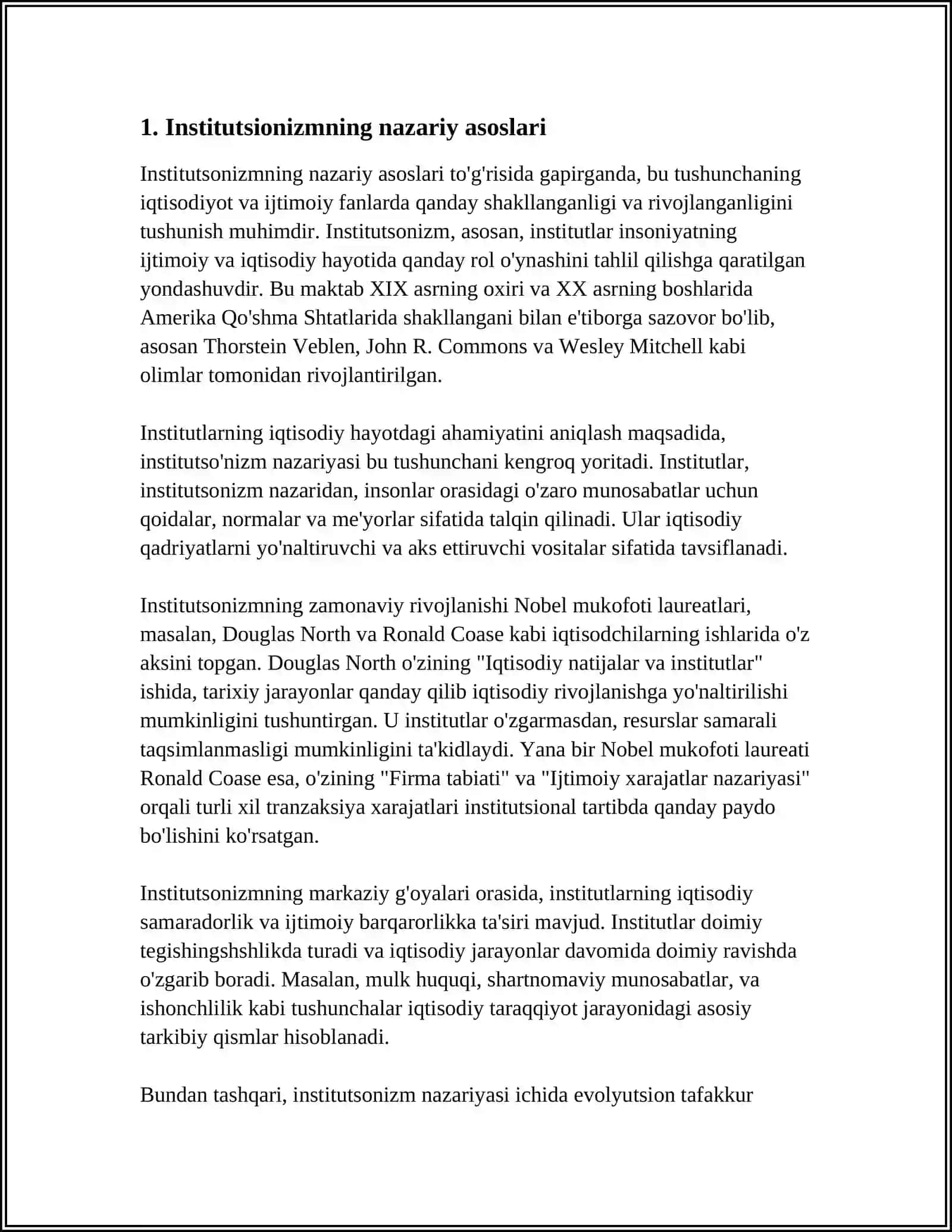 INSTITUTSIONALIZMNING METODOLOGIK ASOSLARI VA INSTITUTSIONAL TAHLILDA BOSHLANG‘ICH NUQTA MASALASI 3