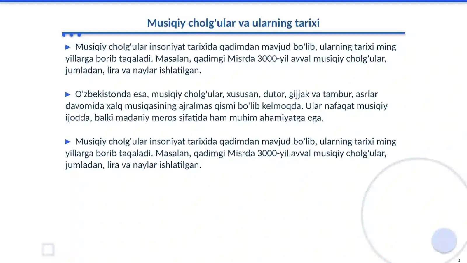 Bolalarni musiqiy cholg'ularda musiqaga urgatish 3