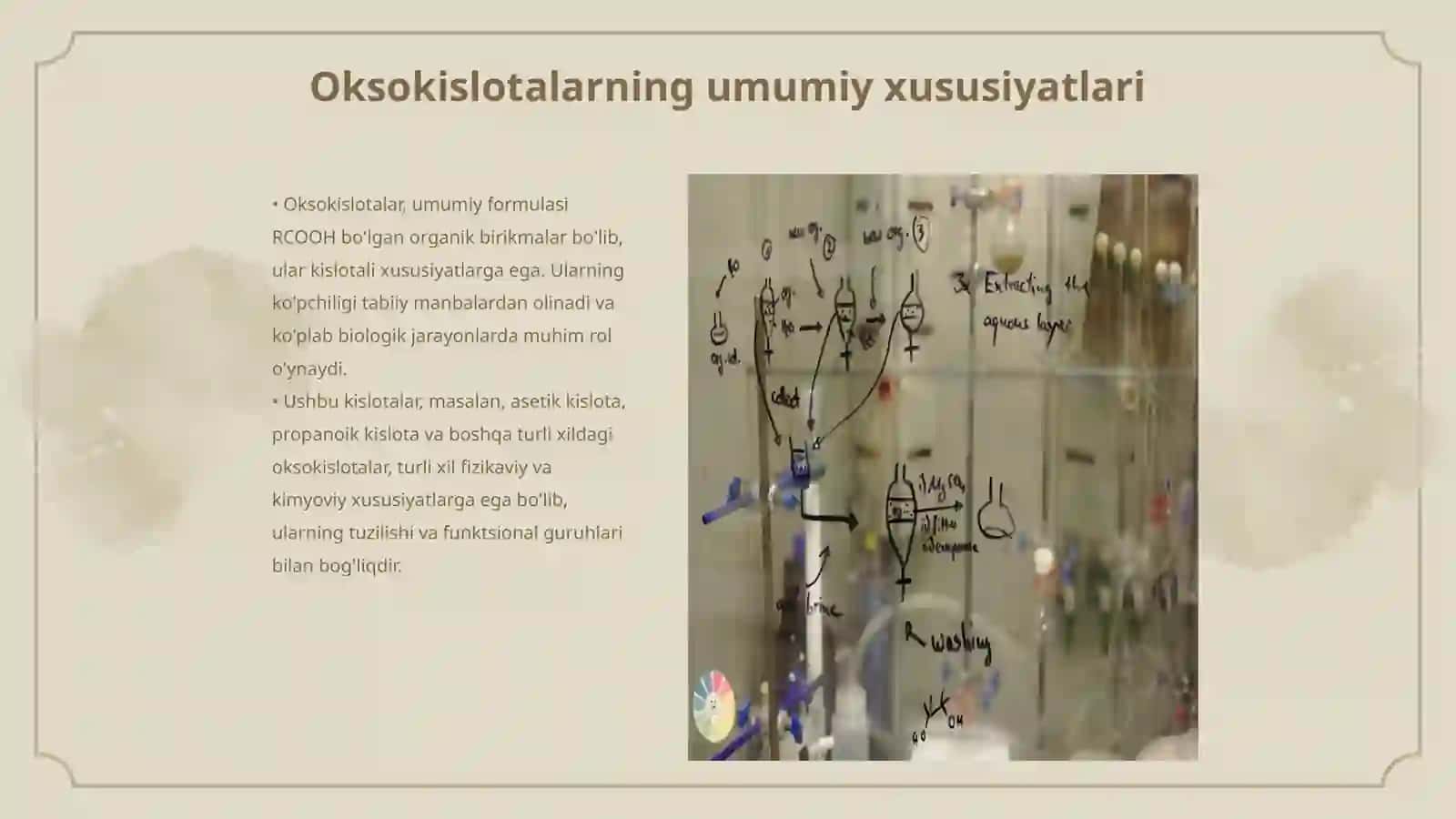 Oksokislotalarning izomeriyasi, nomenklaturasi. Atsetosirka efiri asosida sintezlar 3