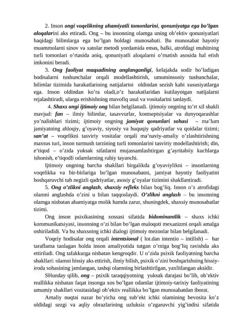 Ong taraqqiyoti va ongsizlik 3