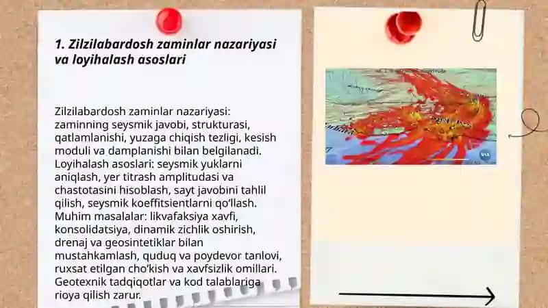 Zilzilabardosh zaminlar hisobi va ularni loyihalash asoslari 3