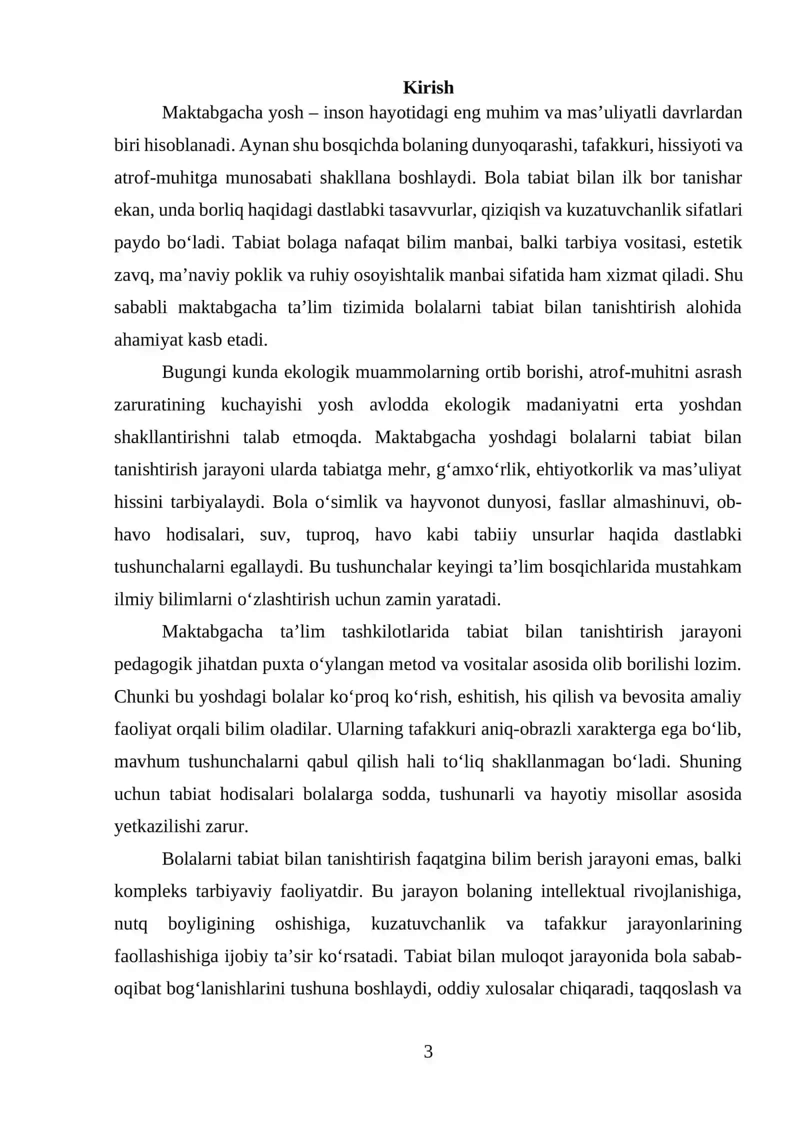 Maktabgacha yoshdagi bolalarni tabiat bilan tanishtirishning nazariy asoslari 3