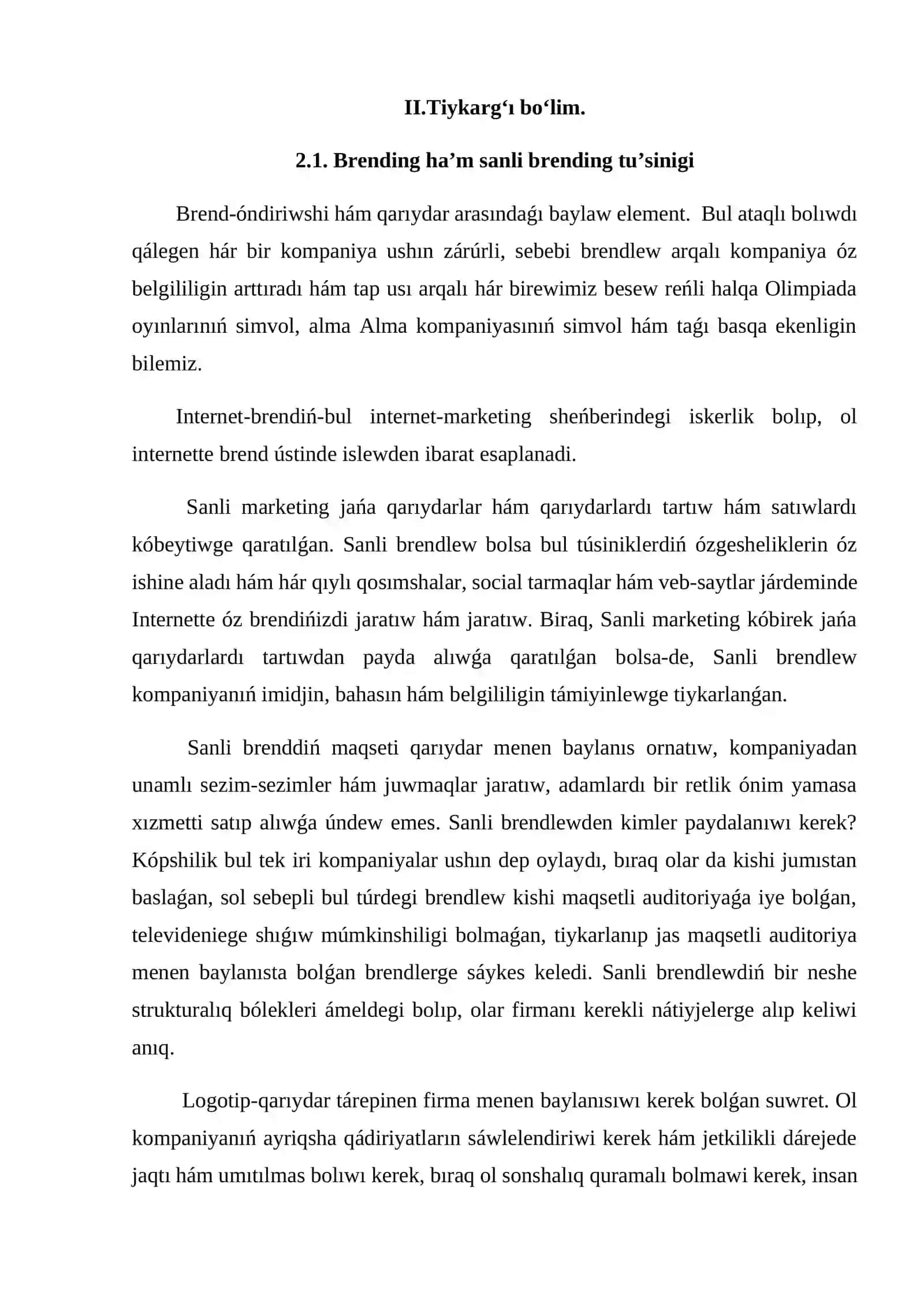 Sanlı brending (Digital Branding) hám onlayn imidjdi basqarıw 3