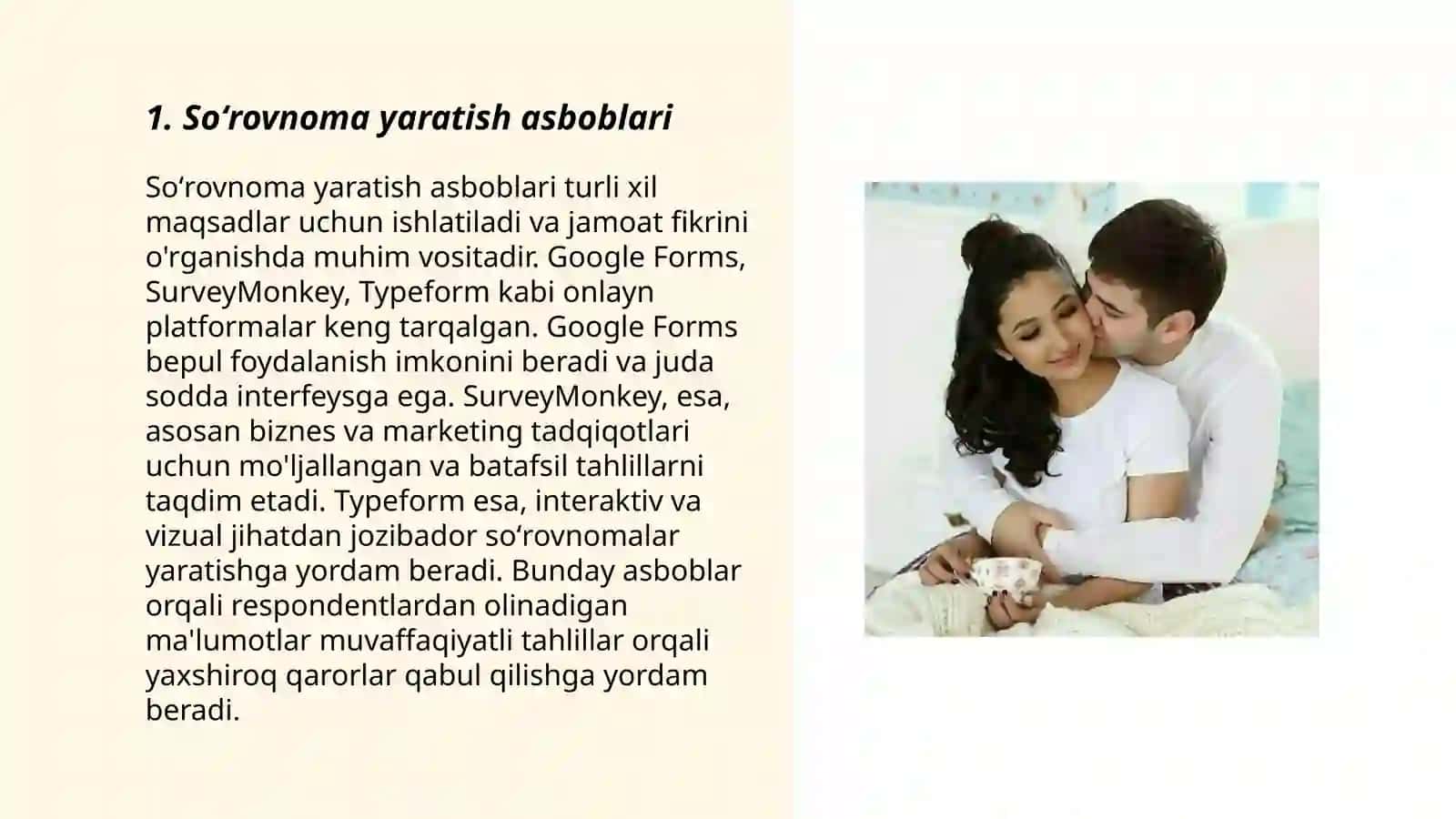 Soʻrovnomalar yaratish uchun eng yaxshi bepul platformalar 3