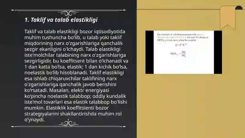Taklif va talab elastikligi 3
