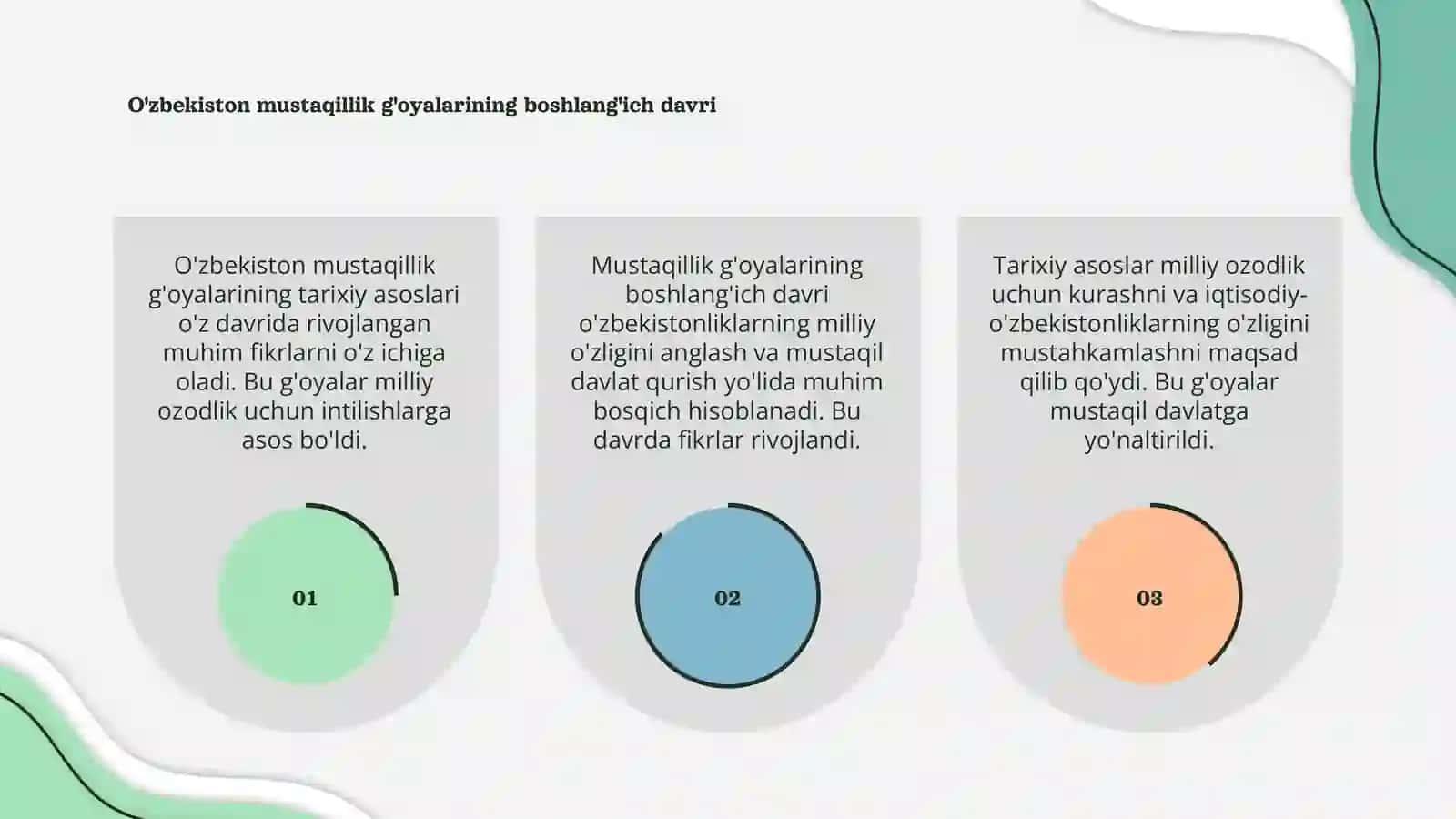 O'zbekiston mustaqillik g'oyalarining tarixiy asoslari 3