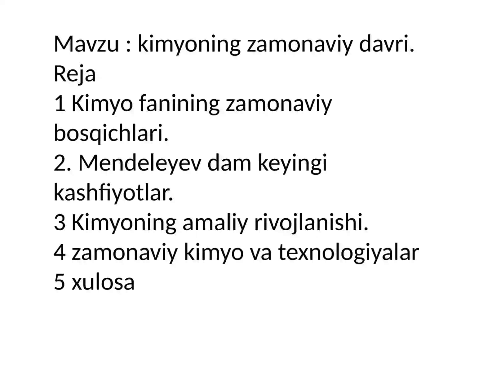Kimyo fani zamonaviy bosqichi 3