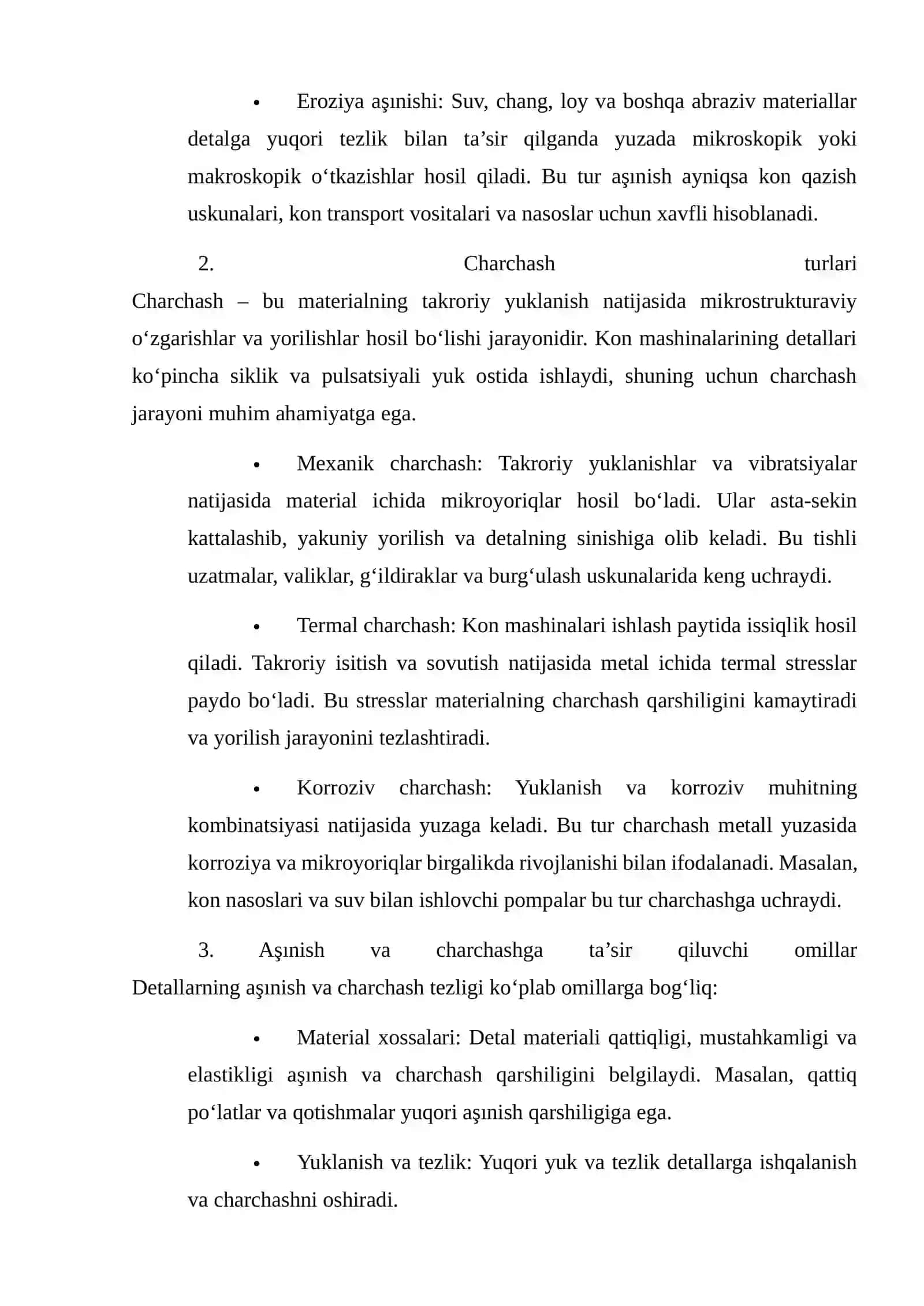 Kon mashina detallari materiallarining aşınish va charchash turlari 3
