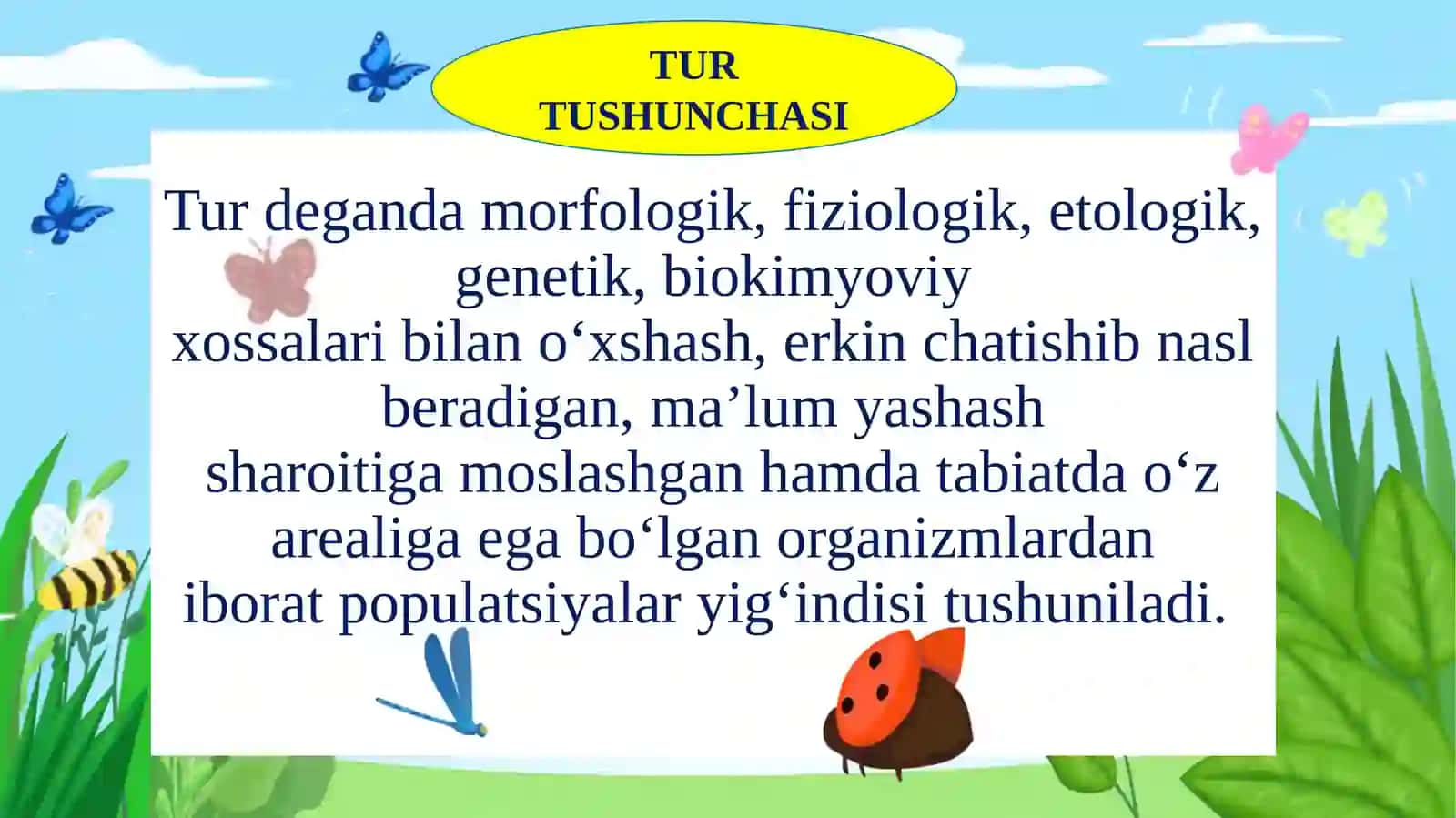 Hayotning tur va populyatsiya darajasi. Tur tushunchasi va tur mezonlari 3