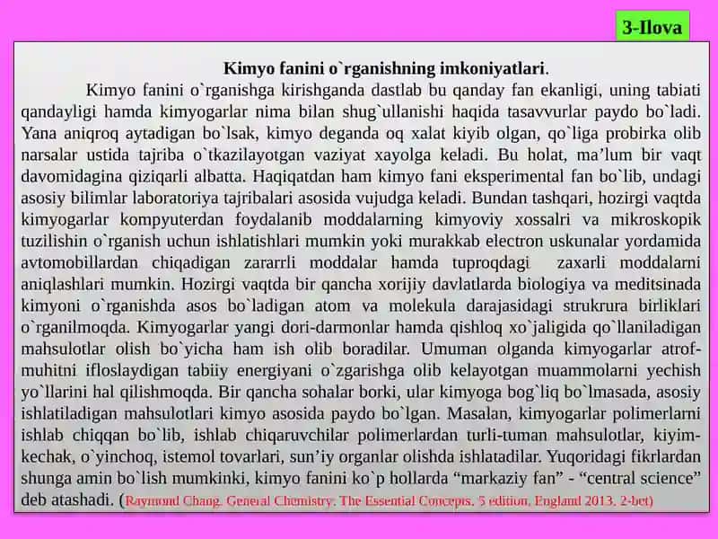 Umumiy kimyo fani va uning vazifalari 3