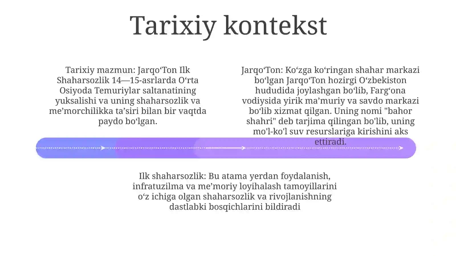 JarqoʻTon Ilk Shaharsozlik 3