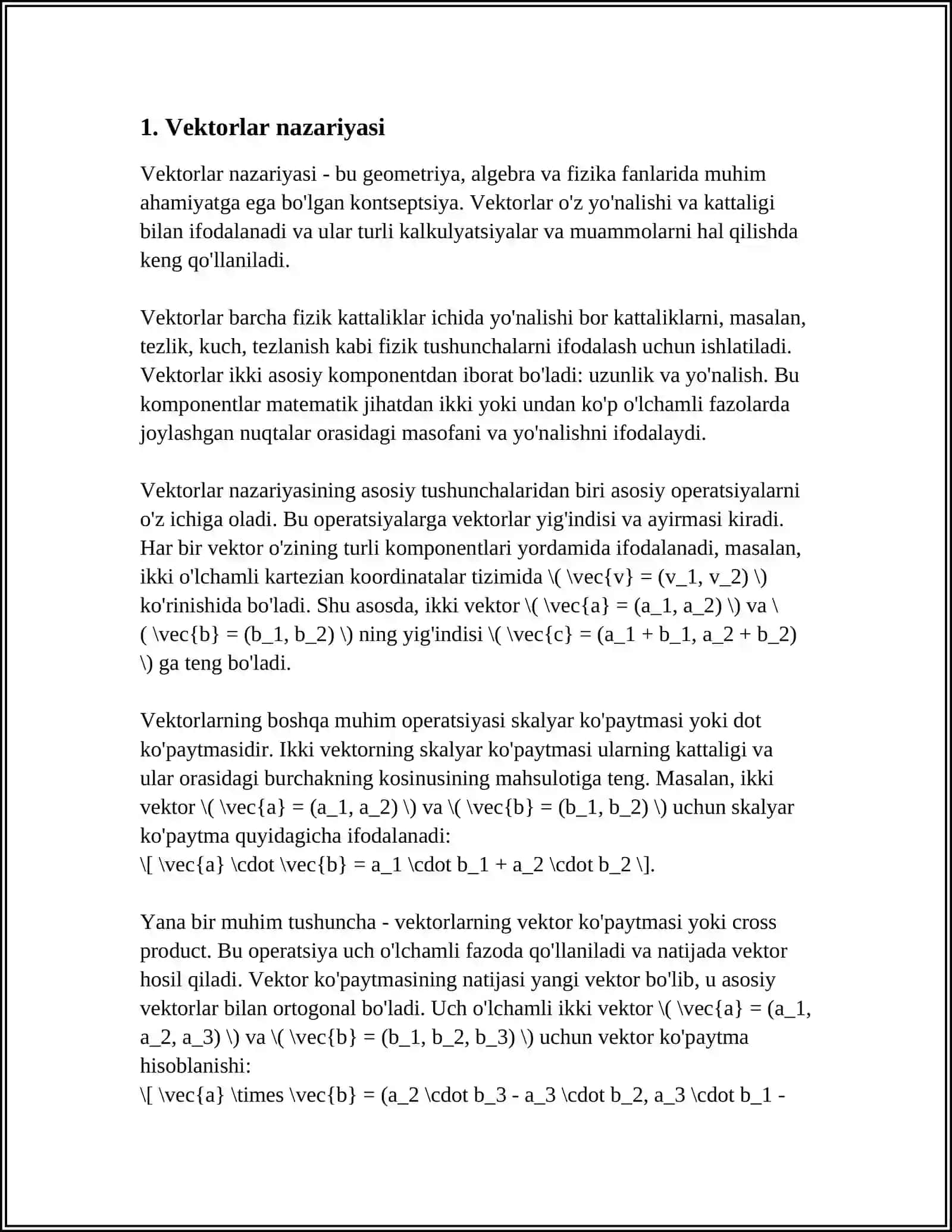 CHIZIQLI ALGEBRA VA ANALITIK GEOMETRIYA 3