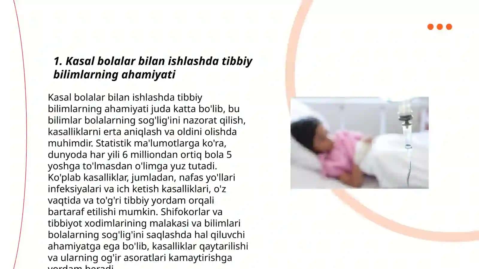 Nima uchun pedagogika oliy oʻquv yurtlarida kasal bolalar bilan ishlaydigon oʻquvchilarga tibbiyot fanlarini oʻqitish kerak 3