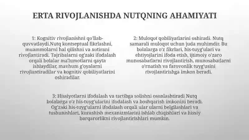 İlk Bolalik Davrida Nutq Faoliyatini OʻSishi Va Aqliy Rivojlanishi 3