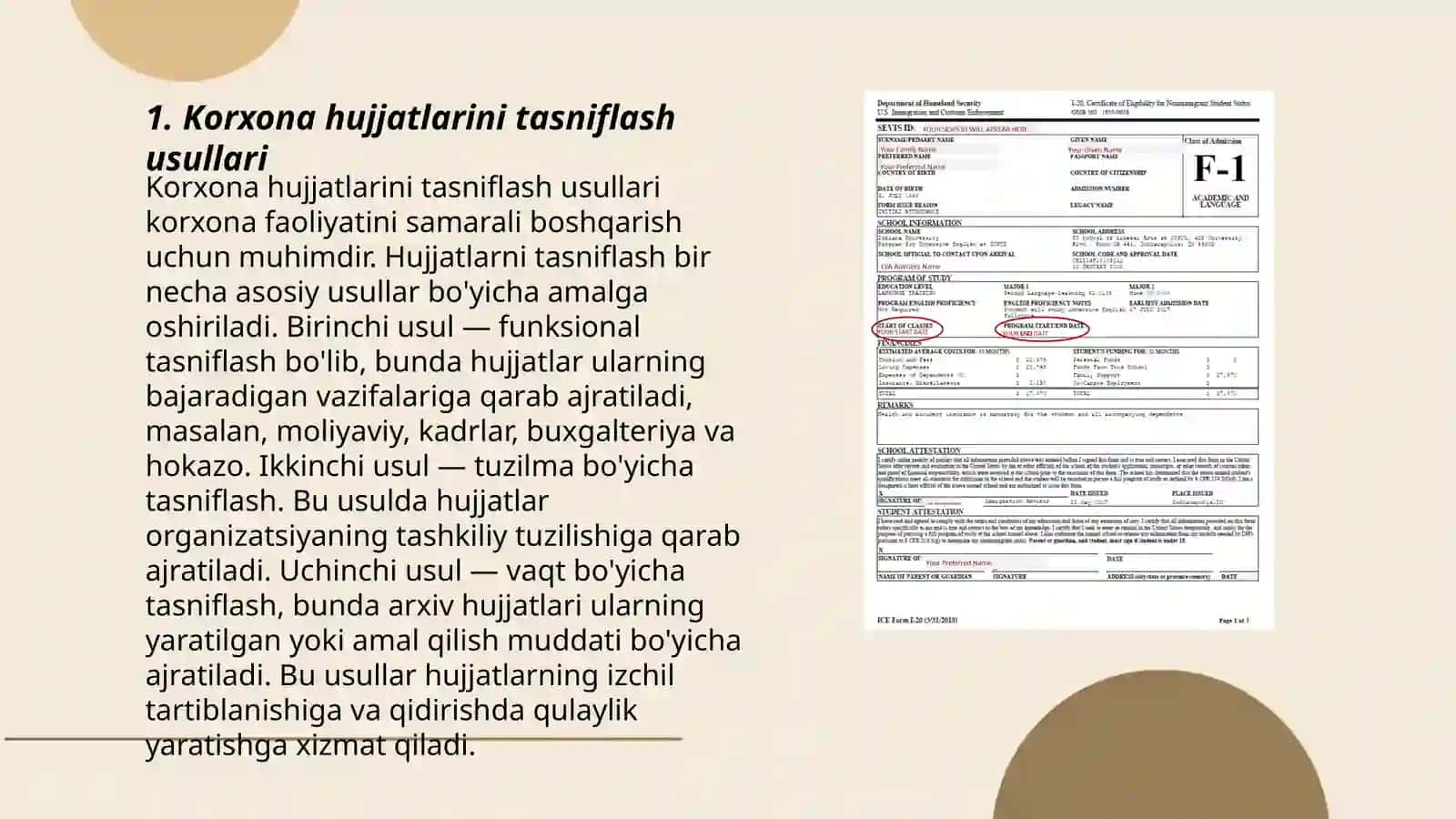 Korxona Hujjatlarni Tartibga Keltirish va Ularini Saqlash 3