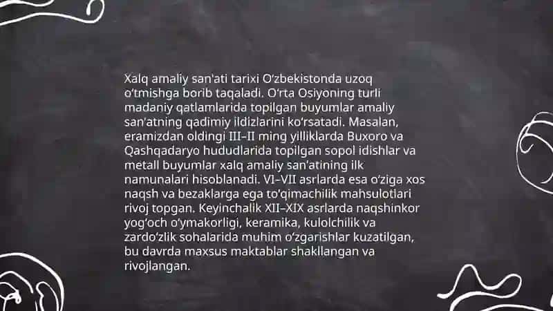 Xalq amaliy san'ati va hukumronlikning ta'limiy - tarbiyaviy ahamiyati 3