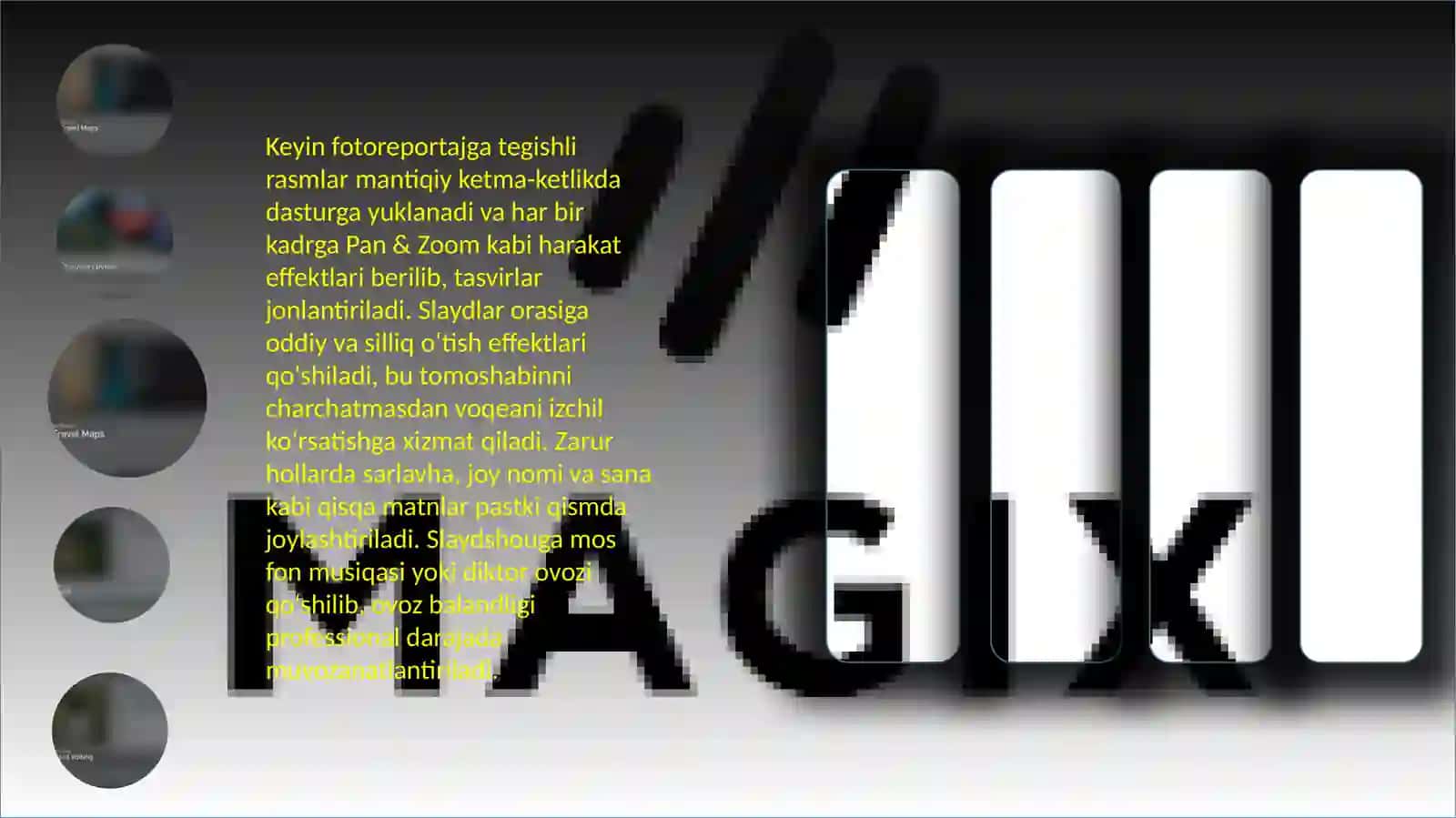 MAGIX Photo dasturiyordamida telekanallar uchun slayd-shou tayyorlash 3