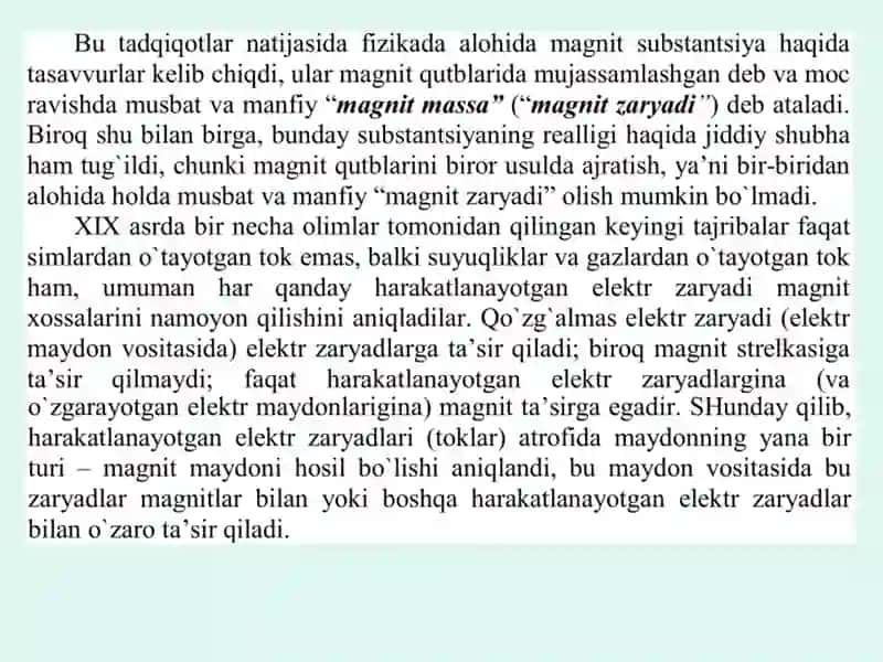 Toklarning bo`shliqdagi magnit maydoni 3