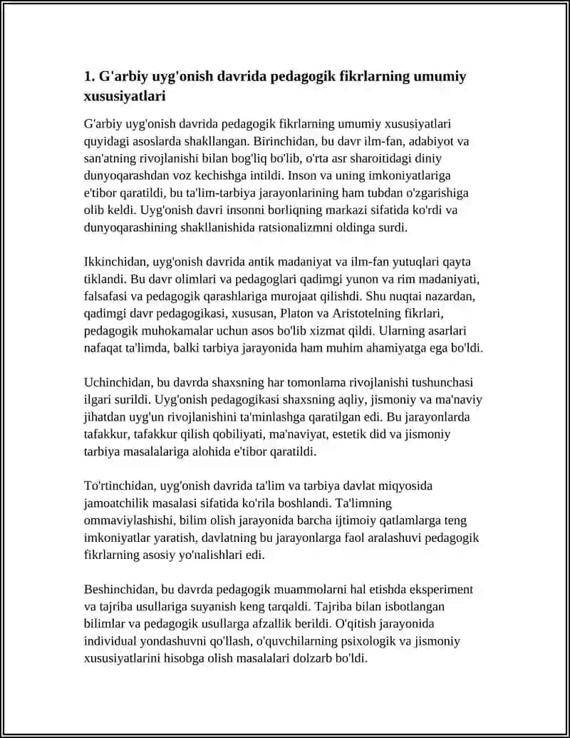 G'arbiy Uyg'onish Davrida Ta'lim-Tarbiya va Pedagogik Fikrlar Taraqqiyoti 3