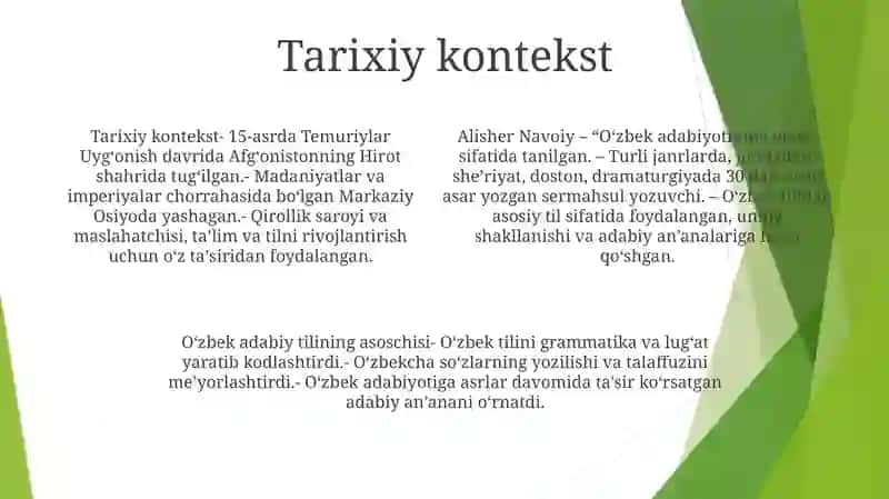 Alisher Navoiy Ozbek Adabiy Tilning Asoschisi 3