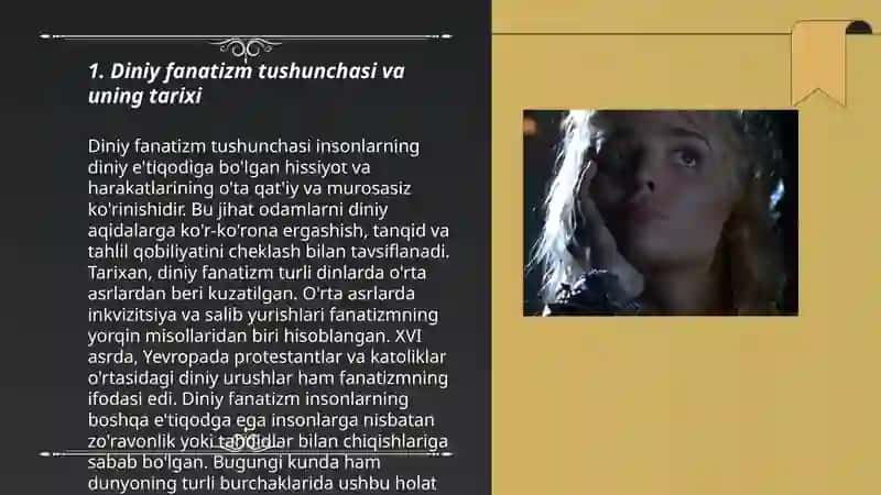 Diniy fanatizm, ekstremizm, fundamentalizm, terrorizmning tarixi va ularning hozirgi davrda xavfsizlikga tahdidi 3