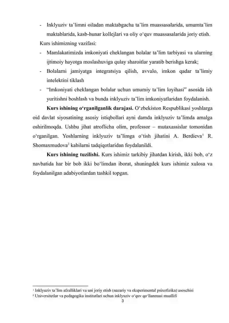 Inklyuziv ta‘limni joriy etish — Oʻzbekistonning ijtimoiy siyosat tizimini elementlaridan biri sifatida 3