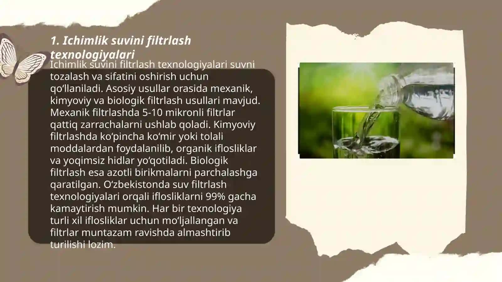 Ichimlik suvi sifatini yaxshilashning asosiy usullari 3