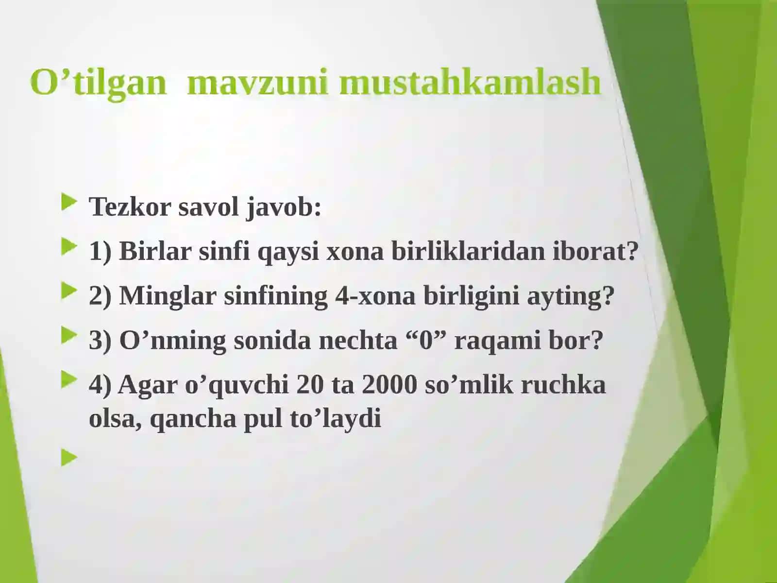 4-sinf matematika fanidan Ko'p xonali sonlarni raqamlash ko'rgazma 3