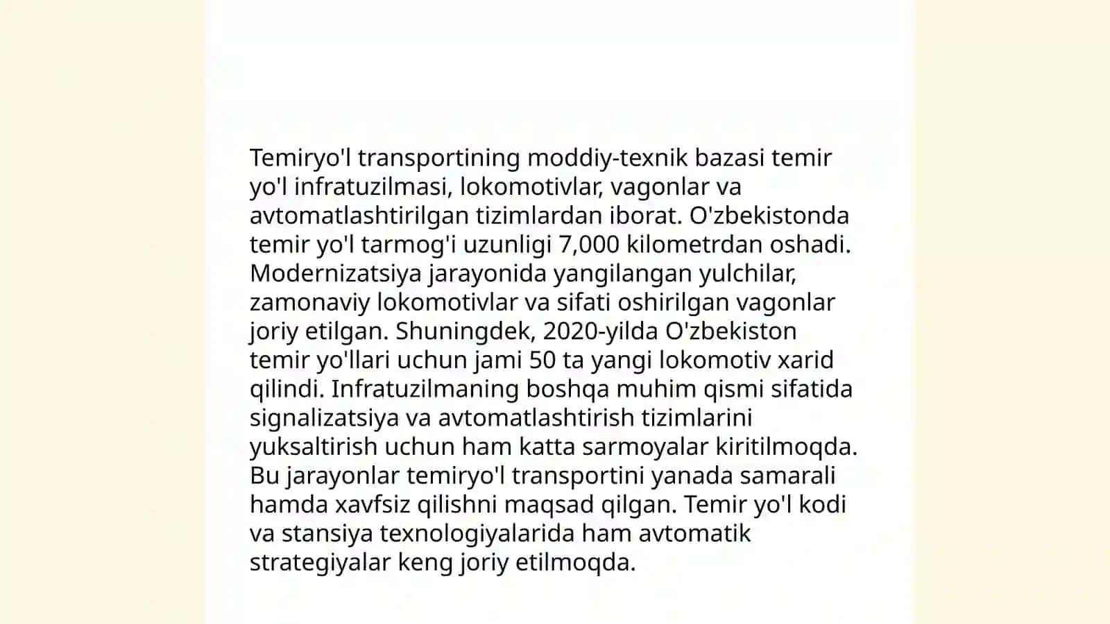 Temiryo'l transportining moddiy-texnik bazasi 3