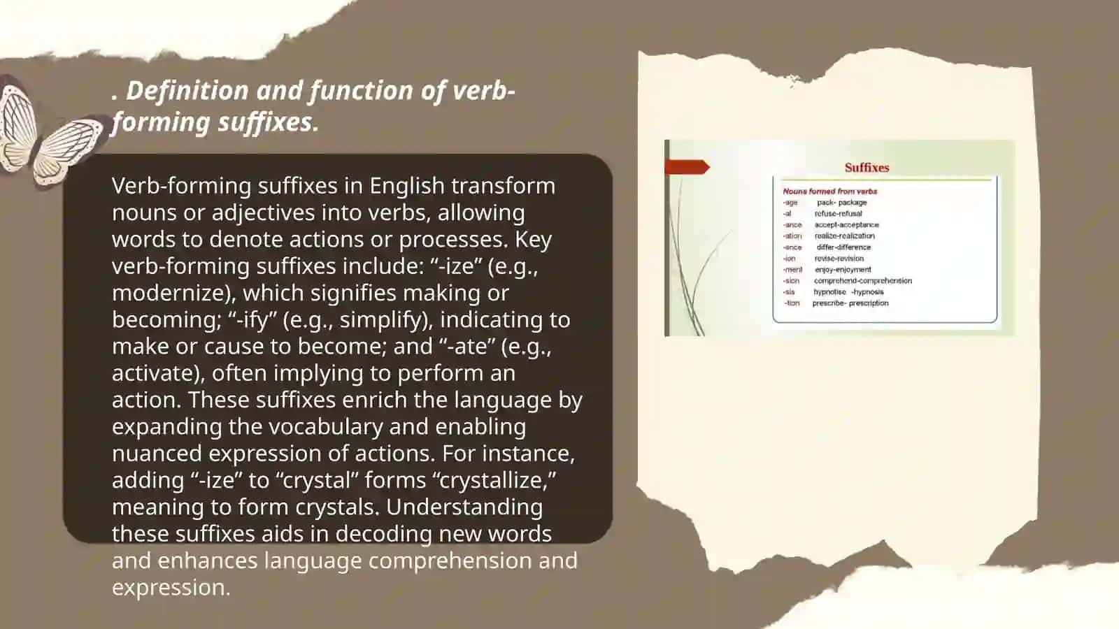 Verb-forming suffixes 3