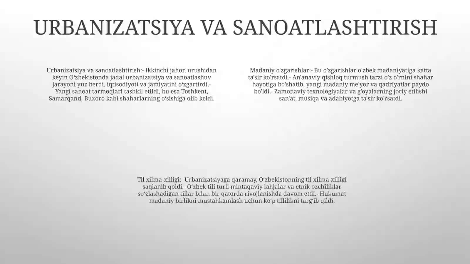 Ikkinchi Jahon Urushidan Keyin OʻZbekiston Madaniyati 3