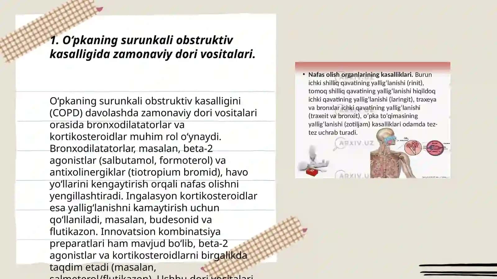 O‘pkaning surunkali yiringli yallig’lanish kasaliklarini zamonaviy davolash usullari 3